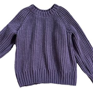 Adorable Purple Chunky Knitted Sweater